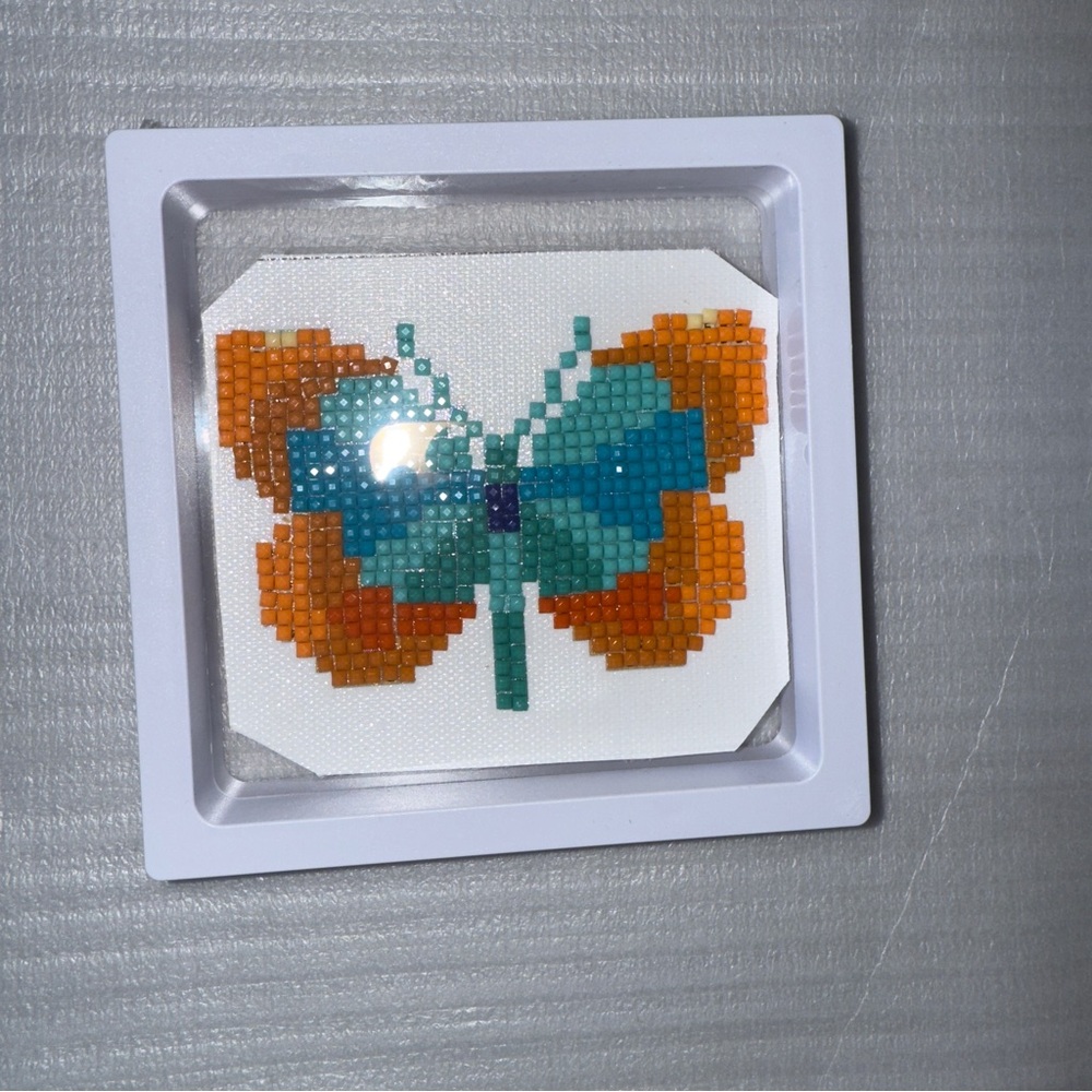 Colorful Beaded Butterfly Art